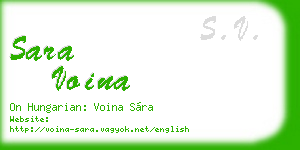 sara voina business card